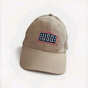 ⚾️USO Baseball Cap Support Our Heroes Tan Hat Adjustable